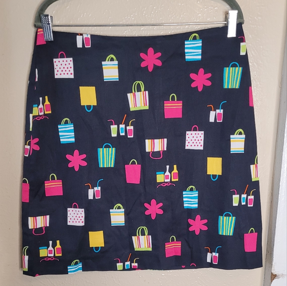 Randi M Women’s Pencil Skirt Black Shopping Bags Size 10 Womens retro